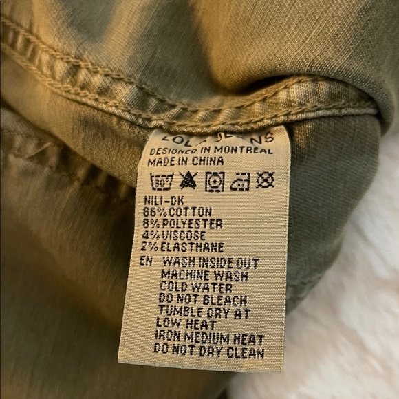 Lola Jeans Women's Utility Jacket in Olive Green - Picture 7 of 7